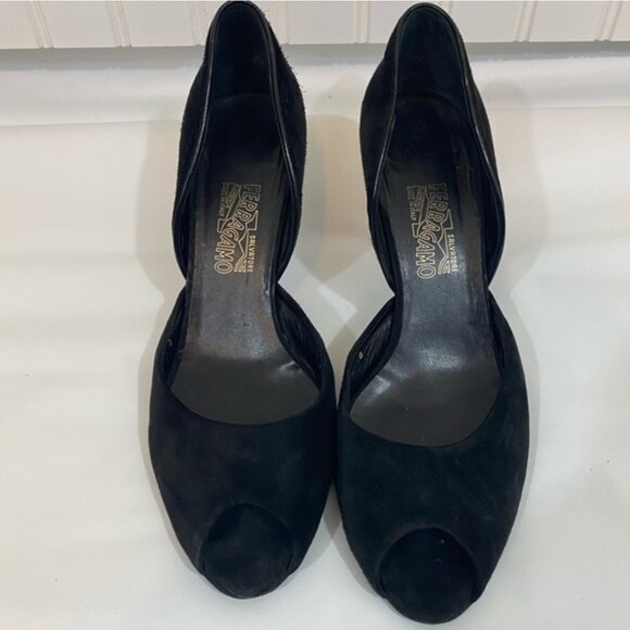 Salvatore Ferragamo Peep Toe Heels Size 11